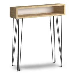ΚΟΝΣΟΛΑ BOX MEGAPAP ΜΕΤΑΛΛΙΚΗ - ΜΕΛΑΜΙΝΗΣ ΧΡΩΜΑ OAK 60X22X88ΕΚ.