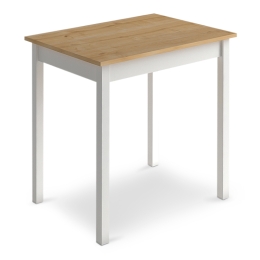 ΤΡΑΠΕΖΙ MINI MEGAPAP ΜΕΤΑΛΛΙΚΟ - ΜΕΛΑΜΙΝΗΣ ΧΡΩΜΑ OAK - ΛΕΥΚΟ 78X59X75ΕΚ.