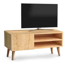ΕΠΙΠΛΟ ΤΗΛΕΟΡΑΣΗΣ PORTO MEGAPAP ΑΠΟ ΜΕΛΑΜΙΝΗ ΧΡΩΜΑ OAK 90X32X42ΕΚ.