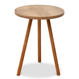 ΒΟΗΘΗΤΙΚΟ ΤΡΑΠΕΖΑΚΙ ROMA MEGAPAP ΑΠΟ ΜΕΛΑΜΙΝΗ ΧΡΩΜΑ PINE OAK 33,5X33,5X46ΕΚ.