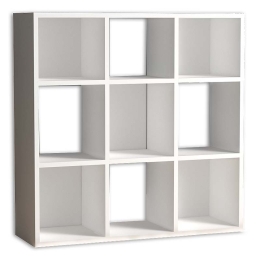 ΒΙΒΛΙΟΘΗΚΗ CUBE MEGAPAP ΑΠΟ ΜΕΛΑΜΙΝΗ ΧΡΩΜΑ ΛΕΥΚΟ 90X30X90ΕΚ.