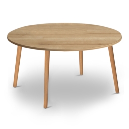 ΤΡΑΠΕΖΑΚΙ ΣΑΛΟΝΙΟΥ CIRCLE MEGAPAP ΑΠΟ ΜΕΛΑΜΙΝΗ ΧΡΩΜΑ OAK 90X90X40ΕΚ.