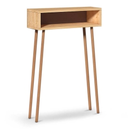 ΚΟΝΣΟΛΑ MOCA MEGAPAP ΑΠΟ ΜΕΛΑΜΙΝΗ ΧΡΩΜΑ OAK 60X22X87ΕΚ.