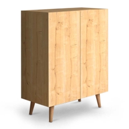 ΠΑΠΟΥΤΣΟΘΗΚΗ ΜΕΛΑΜΙΝΗΣ LUCE MEGAPAP 12 ΖΕΥΓΩΝ ΧΡΩΜΑ OAK 70X35X85ΕΚ.