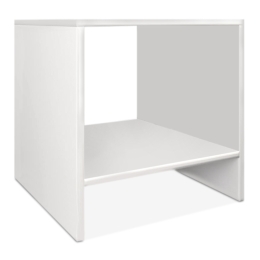 ΚΟΜΟΔΙΝΟ PAVIA MEGAPAP ΑΠΟ ΜΕΛΑΜΙΝΗ ΧΡΩΜΑ ΛΕΥΚΟ 39X39X39ΕΚ.