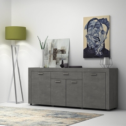 ΜΠΟΥΦΕΣ JOSEPH MEGAPAP ΧΡΩΜΑ ΓΚΡΙ ΣΚΥΡΟΔΕΜΑΤΟΣ 177X40X76ΕΚ.