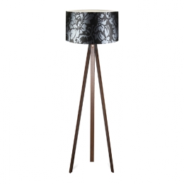 ΦΩΤΙΣΤΙΚΟ ΔΑΠΕΔΟΥ ROSLING MEGAPAP MDF/ΥΦΑΣΜΑ PVC ΧΡΩΜΑ ΚΑΡΥΔΙ/ΜΑΥΡΟ FLORAL 38X21X140ΕΚ.