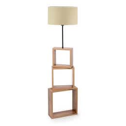 ΦΩΤΙΣΤΙΚΟ ΔΑΠΕΔΟΥ CLAUDE MEGAPAP MDF/FABRIC PVC ΧΡΩΜΑ ΚΑΦΕ/ΜΠΕΖ 37X20X140ΕΚ.