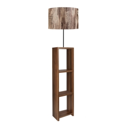ΦΩΤΙΣΤΙΚΟ ΔΑΠΕΔΟΥ LAUNO MEGAPAP ΥΦΑΣΜΑΤΙΝΟ PVC/MDF ΧΡΩΜΑ ΚΑΦΕ/ΚΑΡΥΔΙ 38X38X150ΕΚ.