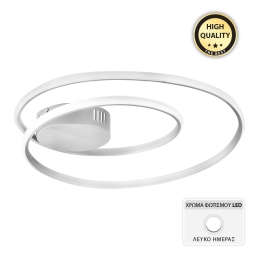 ΦΩΤΙΣΤΙΚΟ ΟΡΟΦΗΣ LED HERMANN MEGAPAP ΜΕΤΑΛΛΙΚΟ ΧΡΩΜΑ ΛΕΥΚΟ 44X44X7ΕΚ.