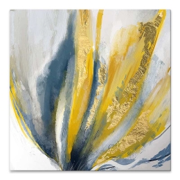 ΠΙΝΑΚΑΣ ΣΕ ΚΑΜΒΑ "GOLDEN LEAVES" MEGAPAP ΨΗΦΙΑΚΗΣ ΕΚΤΥΠΩΣΗΣ 50X50X3ΕΚ.