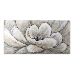 ΠΙΝΑΚΑΣ ΣΕ ΚΑΜΒΑ "SILVER FLOWERS" MEGAPAP ΨΗΦΙΑΚΗΣ ΕΚΤΥΠΩΣΗΣ 140X70X3ΕΚ.
