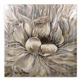 ΠΙΝΑΚΑΣ ΣΕ ΚΑΜΒΑ "GOLDEN FLOWERS" MEGAPAP ΨΗΦΙΑΚΗΣ ΕΚΤΥΠΩΣΗΣ 100X100X3ΕΚ.