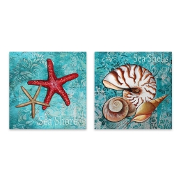 ΠΙΝΑΚΑΣ ΣΕ ΚΑΜΒΑ "SEA CREATURES" MEGAPAP 2 ΤΜΧ. ΨΗΦΙΑΚΗΣ ΕΚΤΥΠΩΣΗΣ 83X40X3ΕΚ.