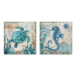 ΠΙΝΑΚΑΣ ΣΕ ΚΑΜΒΑ "SEA CREATURES" MEGAPAP 2 ΤΜΧ. ΨΗΦΙΑΚΗΣ ΕΚΤΥΠΩΣΗΣ 83X40X3ΕΚ.
