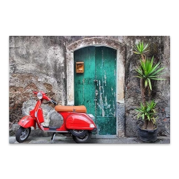 ΠΙΝΑΚΑΣ ΣΕ ΚΑΜΒΑ "RED VESPA" MEGAPAP ΨΗΦΙΑΚΗΣ ΕΚΤΥΠΩΣΗΣ 60X40X3ΕΚ.
