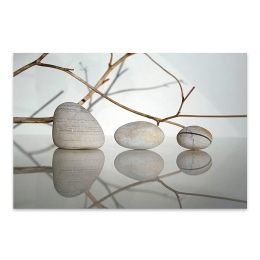ΠΙΝΑΚΑΣ ΣΕ ΚΑΜΒΑ "STONES AND BRANCHES" MEGAPAP ΨΗΦΙΑΚΗΣ ΕΚΤΥΠΩΣΗΣ 90X60X3ΕΚ.