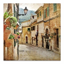 ΠΙΝΑΚΑΣ ΣΕ ΚΑΜΒΑ "STONE ROAD AND BUILDINGS" MEGAPAP ΨΗΦΙΑΚΗΣ ΕΚΤΥΠΩΣΗΣ 60X60X3ΕΚ.