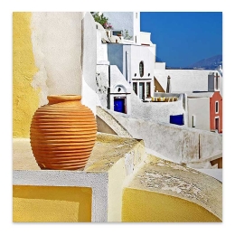ΠΙΝΑΚΑΣ ΣΕ ΚΑΜΒΑ "SANTORINI" MEGAPAP ΨΗΦΙΑΚΗΣ ΕΚΤΥΠΩΣΗΣ 50X50X3ΕΚ.