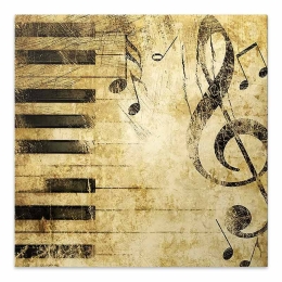 ΠΙΝΑΚΑΣ ΣΕ ΚΑΜΒΑ "PIANO KEYS" MEGAPAP ΨΗΦΙΑΚΗΣ ΕΚΤΥΠΩΣΗΣ 50X50X3ΕΚ.