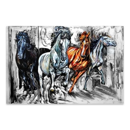 ΠΙΝΑΚΑΣ ΣΕ ΚΑΜΒΑ "RUNNING HORSES" MEGAPAP ΨΗΦΙΑΚΗΣ ΕΚΤΥΠΩΣΗΣ 75X50X3ΕΚ.