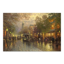 ΠΙΝΑΚΑΣ ΣΕ ΚΑΜΒΑ "WET STREETS" MEGAPAP ΨΗΦΙΑΚΗΣ ΕΚΤΥΠΩΣΗΣ 75X50X3ΕΚ.