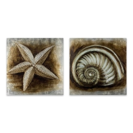 ΠΙΝΑΚΕΣ ΣΕ ΚΑΜΒΑ "STARFISH - SHELL" MEGAPAP 2 ΤΜΧ. ΨΗΦΙΑΚΗΣ ΕΚΤΥΠΩΣΗΣ 103X50X3ΕΚ.