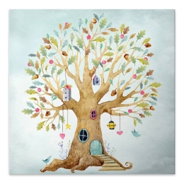 ΠΙΝΑΚΑΣ ΣΕ ΚΑΜΒΑ "MAGIC TREEHOUSE" MEGAPAP ΨΗΦΙΑΚΗΣ ΕΚΤΥΠΩΣΗΣ 40X40X3ΕΚ.