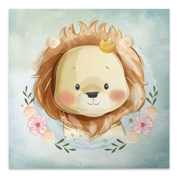 ΠΙΝΑΚΑΣ ΣΕ ΚΑΜΒΑ "BABY LION" MEGAPAP ΨΗΦΙΑΚΗΣ ΕΚΤΥΠΩΣΗΣ 40X40X3ΕΚ.