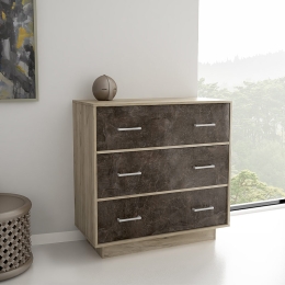 ΣΥΡΤΑΡΙΕΡΑ ΜΕΛΑΜΙΝΗΣ LEANDRO MEGAPAP ΧΡΩΜΑ ΓΚΡΙ OAK - DARK ATELIER 90X44X81ΕΚ.