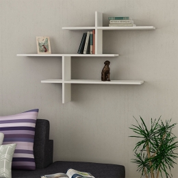 ΡΑΦΙΕΡΑ ΤΟΙΧΟΥ LEO MEGAPAP ΧΡΩΜΑ ΛΕΥΚΟ 123X22X80ΕΚ.