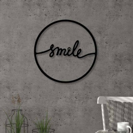 ΔΙΑΚΟΣΜΗΤΙΚΟ ΤΟΙΧΟΥ SMILE MEGAPAP ΜΕΤΑΛΛΙΚΟ ΧΡΩΜΑ ΜΑΥΡΟ 45X2X45ΕΚ.