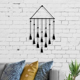 ΔΙΑΚΟΣΜΗΤΙΚΟ ΤΟΙΧΟΥ TASSEL MEGAPAP ΜΕΤΑΛΛΙΚΟ ΧΡΩΜΑ ΜΑΥΡΟ 32,6X2X60ΕΚ.