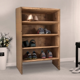 ΠΑΠΟΥΤΣΟΘΗΚΗ ΜΕΛΑΜΙΝΗΣ KRIEGER MEGAPAP 12 ΖΕΥΓΩΝ ΧΡΩΜΑ PINE OAK 62X29X100ΕΚ.