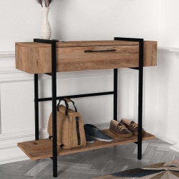 ΚΟΝΣΟΛΑ ΜΕΛΑΜΙΝΗΣ LISBON MEGAPAP ΧΡΩΜΑ ANTLANTIC PINE 90X29,6X82ΕΚ.