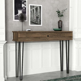 ΚΟΝΣΟΛΑ ΜΕΛΑΜΙΝΗΣ SANDIEGO MEGAPAP ΧΡΩΜΑ ΚΑΡΥΔΙ 120X35,5X90ΕΚ.
