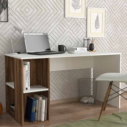 ΓΡΑΦΕΙΟ ΕΡΓΑΣΙΑΣ CORAL MEGAPAP ΧΡΩΜΑ ΛΕΥΚΟ - ΚΑΡΥΔΙ 140X60X75ΕΚ.
