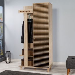 ΕΠΙΠΛΟ ΕΙΣΟΔΟΥ SOHO MEGAPAP ΑΠΟ ΜΕΛΑΜΙΝΗ ΧΡΩΜΑ SONOMA 90X36X194ΕΚ.