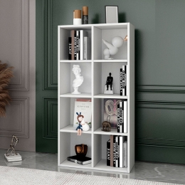ΒΙΒΛΙΟΘΗΚΗ OLIVER MEGAPAP ΧΡΩΜΑ ΛΕΥΚΟ 65,4X30X129ΕΚ.