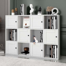 ΒΙΒΛΙΟΘΗΚΗ FELIX MEGAPAP ΧΡΩΜΑ ΛΕΥΚΟ 129X30X97,2ΕΚ.