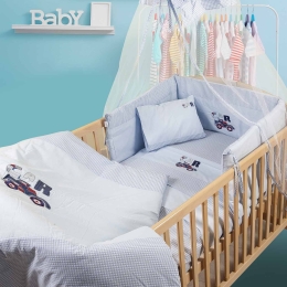 Βρεφικό Σετ Κούνιας 7τμχ Cars Ciel DimCol 100x140cm 100% Βαμβάκι