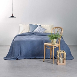 Κουβέρτα Pitigliano Blue Nima Υπέρδιπλο 230x260cm 100% Βαμβάκι
