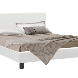 ΚΡΕΒΑΤΙ NEVIL PAKOWORLD 150X200 PU ΧΡΩΜΑ ΛΕΥΚΟ ΜΑΤ