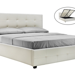 ΚΡΕΒΑΤΙ ROI PAKOWORLD 160X200 PU ΛΕΥΚΟ ΜΑΤ + ΑΠΟΘΗΚΕΥΤΙΚΟ ΧΩΡΟ