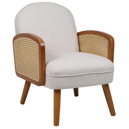ΠΟΛΥΘΡΟΝΑ RICCO PAKOWORLD ΥΦΑΣΜΑ ΜΠΕΖ-PE RATTAN ΦΥΣΙΚΟ-RUBBERWOOD ΚΑΡΥΔΙ