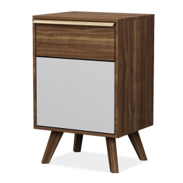ΚΟΜΟΔΙΝΟ NASTIA PAKOWORLD ΧΡΩΜΑ ΣΚΟΥΡΟ ΚΑΡΥΔΙ-ΛΕΥΚΟ 48X39X53ΕΚ