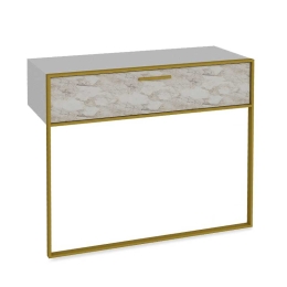 ΚΟΝΣΟΛΑ MARBLE PAKOWORLD ΧΡΩΜΑ ΛΕΥΚΟ ΜΑΡΜΑΡΟΥ-ΧΡΥΣΟ 90X38,5X77ΕΚ