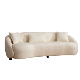 ΚΑΝΑΠΕΣ 3ΘΕΣΙΟΣ PWF-0597 PAKOWORLD ΥΦΑΣΜΑ ΚΡΕΜ 230X94X75ΕΚ