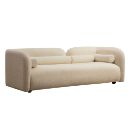 ΚΑΝΑΠΕΣ 3ΘΕΣΙΟΣ TRANQUIL I PAKOWORLD ΥΦΑΣΜΑ ΜΠΟΥΚΛΕ ΚΡΕΜ 228X90X74ΕΚ