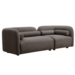 ΚΑΝΑΠΕΣ 3ΘΕΣΙΟΣ TRANQUIL PAKOWORLD ΥΦΑΣΜΑ ΜΠΟΥΚΛΕ ΓΚΡΙ 228X90X74ΕΚ